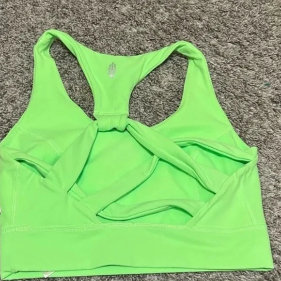 FP Movement Never Better Synergy Bra in Lime Glow Sz S EUC - Picture 3 of 9